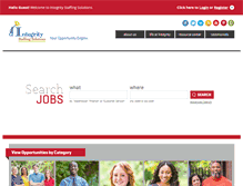 Tablet Screenshot of jobs.integritystaffing.com